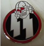 Nazi Red Eye Skull Pin